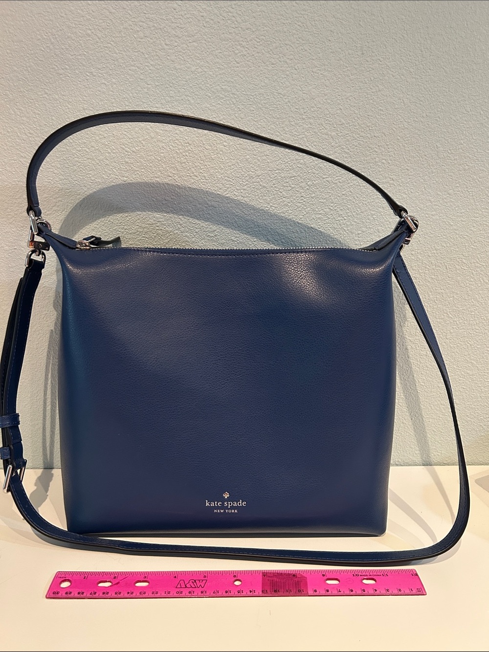 kate spade Navy Blue Leather Shoulder Bag*